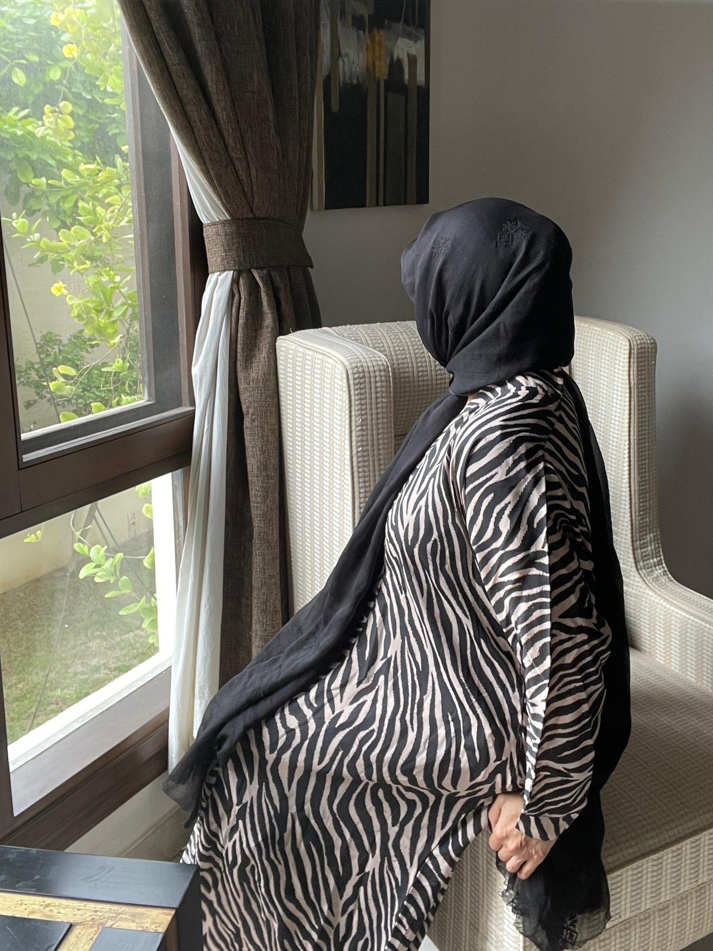 Silken Stripes Abaya